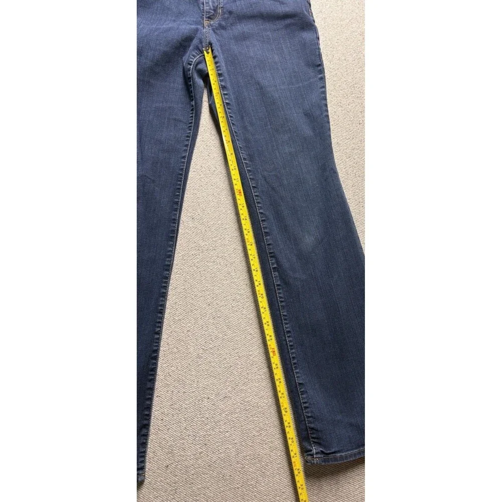 Eddie Bauer Curvy Bootcut Jeans Size 12L Medium Wash Blue Denim Stretch Long